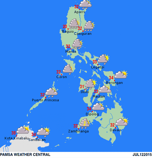 Philippine Weather Forecast Philippine Astronomical Meteorological Services Association 